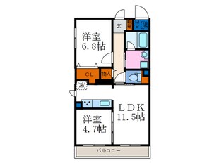 パルテ－ル北山の物件間取画像